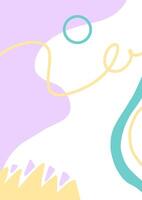 Abstract Graphic with Curved Lines and Shapes vector