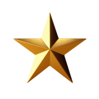 Golden star set against a transparent background. png