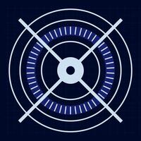 Futuristic HUD interface displaying a loading diagnostic screen with intricate digital infographic UI elements set against a sleek background illustration vector