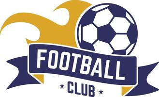 Football club logo displaying a dynamic ball surrounded by stylized flames, perfect for enhancing sport events, leagues, championships, competitions, and team branding efforts vector