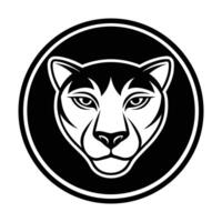 Mascot logo of a panther head vector