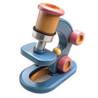 Playful 3D Render of a Cartoon Microscope png