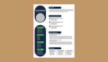 Modern Resume Design. Innovative Layout Display for Promotional Campaign. vector