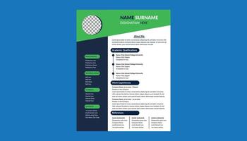 Modern Resume Design. Artistic Layout Display for Promotional Campaign. vector