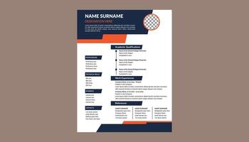 Modern Resume Design. Dynamic Layout Display for Promotional Campaign. vector