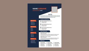Modern Resume Design. Dynamic Template Display for Promotional Campaign. vector