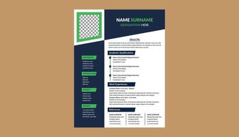 Modern Resume Design. Innovative Template Display for Promotional Campaign. vector