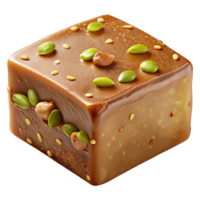 Gourmet Caramel Cube with Pumpkin Seeds png
