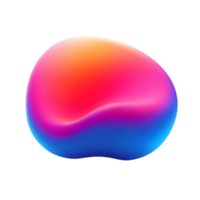 3D abstract gradient shape with a fluid, smooth form png