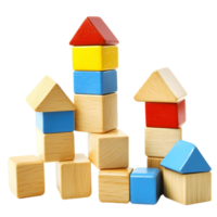 3D stackable bricks in diverse sizes and forms png