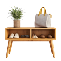Versatile entry bench with a stylish design and concealed storage png