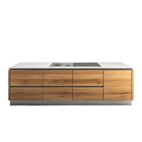 Elegant kitchen island with ample counter space for food prep png