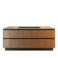 Functional kitchen island with a durable countertop png