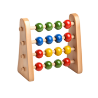 Brightly colored small abacus for interactive learning of numbers png