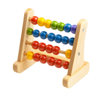 Small abacus with colorful beads for early learning and counting png