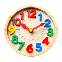 Fun learning clock toy with movable hands to practice telling time png