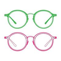 Two glasses with different colors on a white background vector