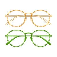 Classic round eyeglasses vector