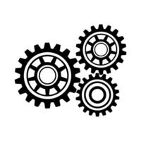 Simple gears icon set design on white background. vector