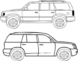 Two Suv Car Outline Drawings Coloring Pages png
