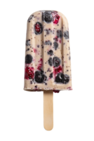 Delicious berry-flavored ice cream popsicle on a stick. png