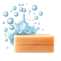 Fresh soap with bubbles creates a clean and refreshing atmosphere. png