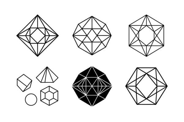 Decorative Geometric Shapes Vectors Illustrations