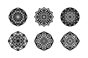 Minimalist Geometric Patterns Ornament Vectors Set