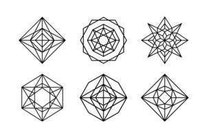 editable geométrico patrones ornamento vectores para diseñadores