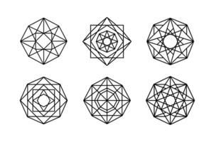 Creative Geometric Pattern Ornaments Vectors Illustrations