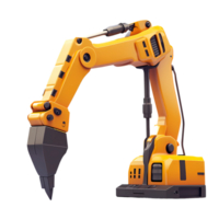 robotic arm with a hammer on a transparent background png