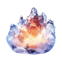 Fire and ice abstract art front view png