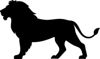 Modern Lion Silhouette Design Prints and Branding vector