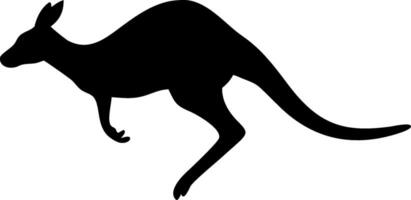 Kangaroo Silhouette Design Illustration of a Jumping Marsupial in a Minimalist and Creative Art Style vector