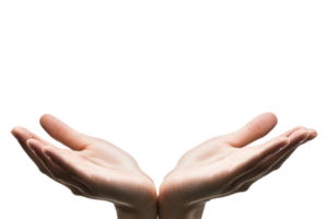 Offering open hands abstract background captured gesture png