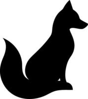 Fox Silhouette Design in a Minimalist Artistic Style for Logos and Branding vector