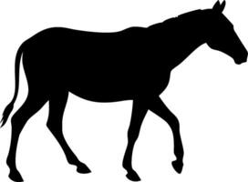 Zebra Silhouette Design of a Wild Animal with Stripes in Black and White for Modern Art Concepts vector