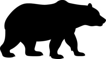 Strong Bear Silhouette Design of a Powerful Wildlife Animal vector