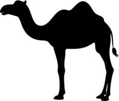 Camel Silhouette Design Illustration of a Desert Animal in a Minimalist vector
