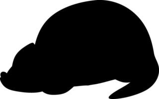 Curled Up Armadillo Silhouette of a Wildlife Animal in a Unique Design vector