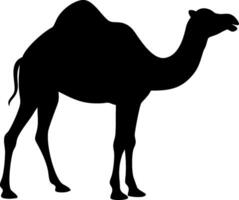 Camel Silhouette Design Illustration of a Desert Animal in Minimalist vector