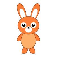 Happy Rabbit Character with Big Ears and a Sweet Expression vector