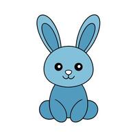 Happy Rabbit Character Ears and a Sweet Expression vector