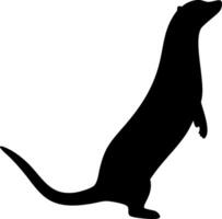 Mongoose Silhouette for Wildlife and Nature Design vector