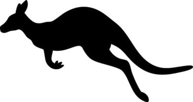 Kangaroo Silhouette Design Illustration of a Jumping Marsupial in a Minimalist and Creative Art vector
