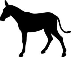 Zebra Silhouette Design of a Wild Animal with Stripes in Black and White for Creative and Modern Art Concepts vector