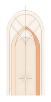 Abstract Beige and Peach Archway with Geometric Patterns png