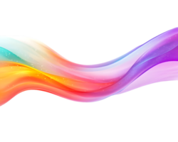 Abstract Colorful Wave with Sparkle on Transparent Background png