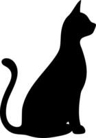 Minimalist Cat Silhouette Artwork for Design Concepts vector