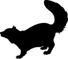Skunk Silhouette Outline for Minimalist Design and Animal Graphics vector